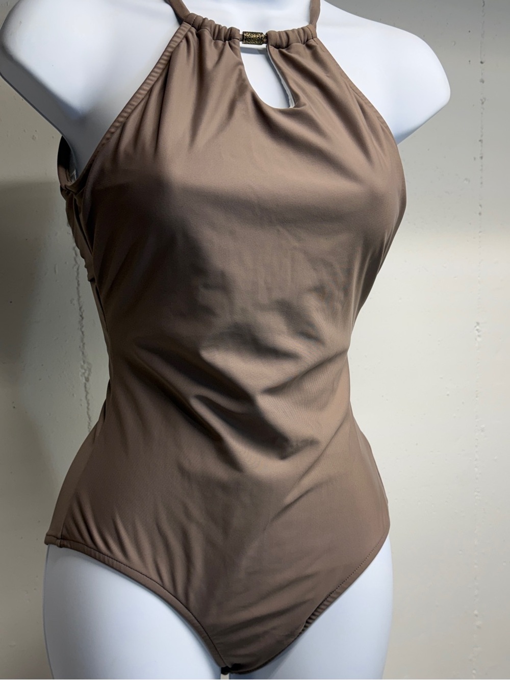 VENUS Taupe and Cream Swimwear Tag Detail